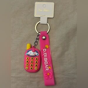 Pink Cinnamoroll Cell Keychain